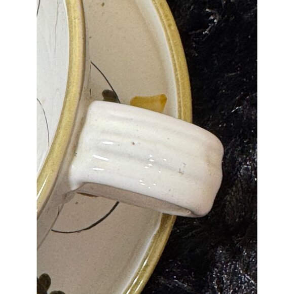 Handpainted Ceramic Large Cup Saucer Cappuccino Latte Soup Italy  Italy - Picture 5 of 10